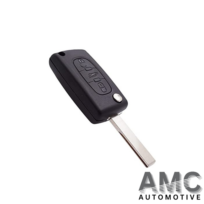 Peugeot/Citroen/Fiat 3 Button Flip Remote HU83 ASK 0523