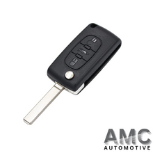 Load image into Gallery viewer, Peugeot/Citroen/DS 3 Button Flip Remote HU83 ASK 0536
