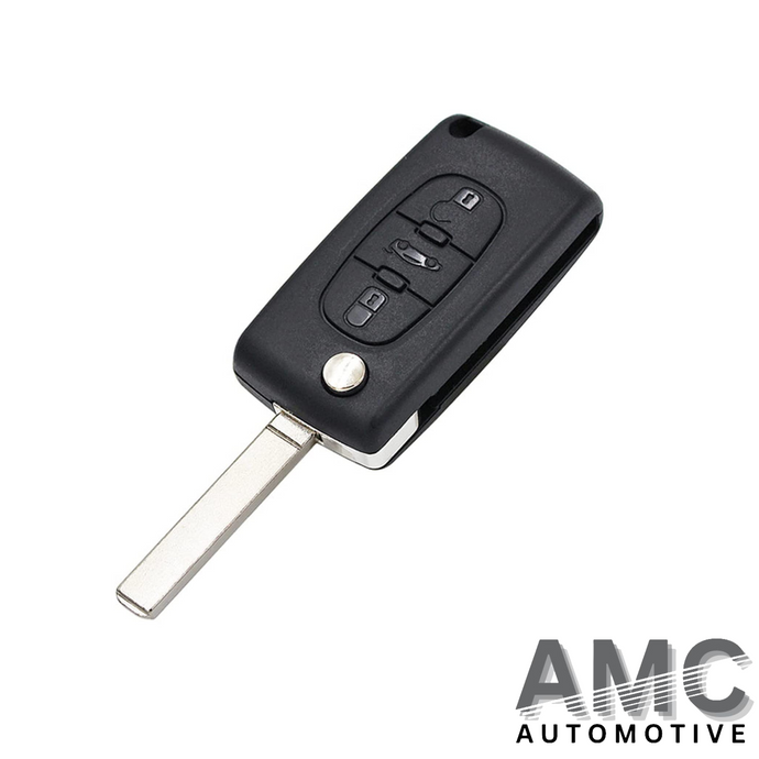 Peugeot/Citroen/DS 3 Button Flip Remote HU83 ASK 0536