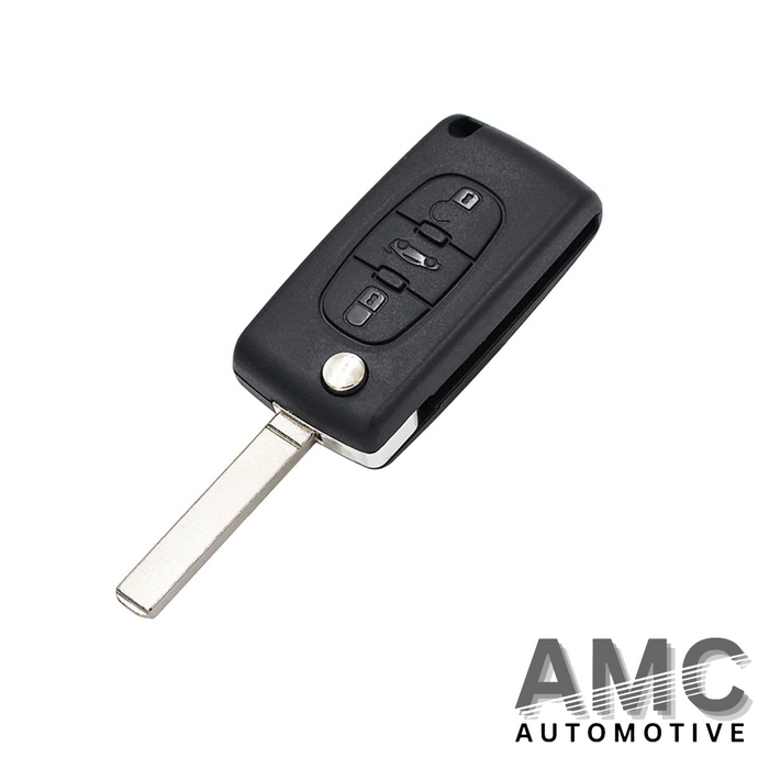 Peugeot/Citroen 3 Button Flip Remote VA2 FSK 0536